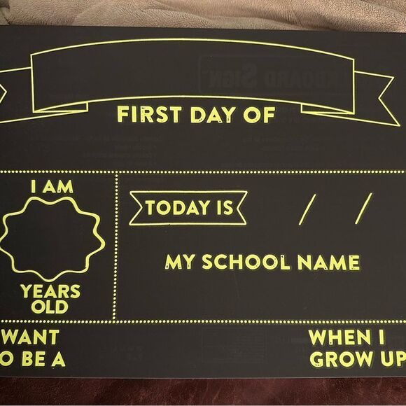 3 for $30 First Day of School Chalkboard paper - Picture 1 of 1